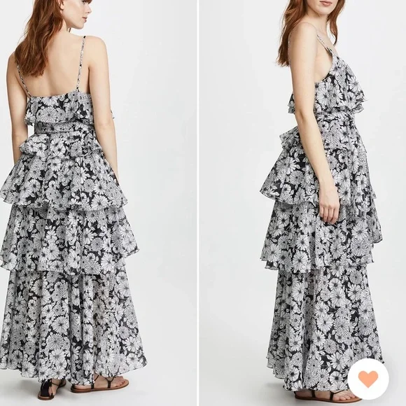 Lisa Marie Fernandez ‘Imann’ Maxi Floral Dress 🤍🖤 - Picture 2 of 8